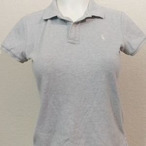 grey ralph lauren sport button front Polo shirt